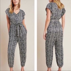 ANTHROPOLOGIE NEW Zadie Jumpsuit Size 2 (Size XS) Black and White NEW